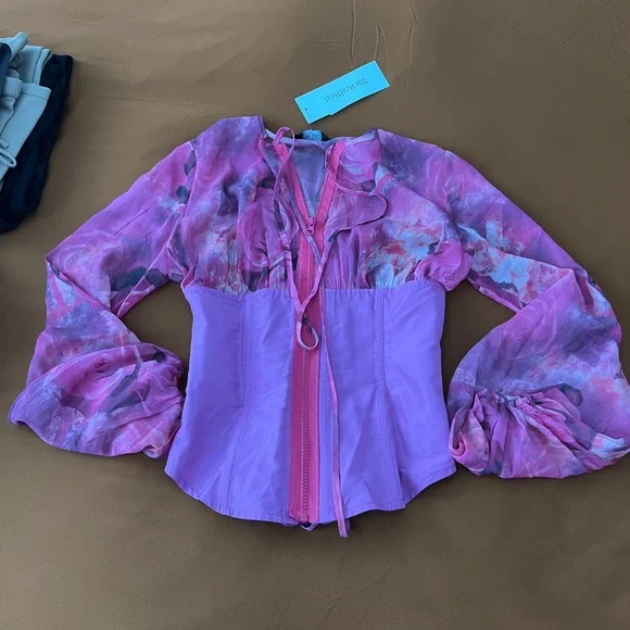 Kim Shui bustier top in pink rose